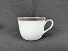 Charter Club Grand Buffet Teacups Platinum Pattern White Porcelain Single Or Set