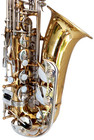 Antigua  vosi  Gold silver Alto Sax W yamaha 4c Mpc  In Cannonball Case - Nice