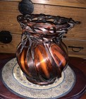 Ikebana-traditional  Bamboo -  Floral Design- Basket-vintage