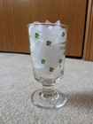 Vtg Shamrock Irish Coffee Footed Glass St Patrick s shamrocks irish fun festive