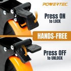 Powertec 6 Inch Swivel Caster Wheels Set Of 4 With Dual Locking Brake - 1390 Lbs