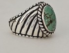 Carolyn Pollack Relios Sterling Silver Green Turquoise Ring Sz 8