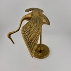 Mcm Set Of 2 Heron Crane Egret Mid Century Modern Solid Brass Vintage 1970s