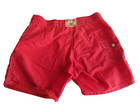 Vtg Birdwell Beach Britches Board Shorts Mens Size 33 Red Made In Usa 34w X 16l