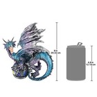 Mystical Glass Pulsating Light Jewel Orb Fantasy Art Gothic Celtic Dragon Statue