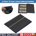 Usa Stock 10 Sheets Stamp Collection Album Stamps Storage Book Holder  Brown Us