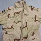 Us Military Jacket Mens Large Long Desert Camo Field Coat Tactical Army 90s Dcu