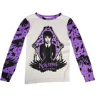 Wednesday Addams Nevermore Academy 2 Pc Pajamas Kids Girls Size 8 Purple Black