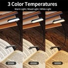 Rechargeable Led Book Reading Light Clip On Lamp Usb Flexible 3 Color Modes