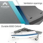 Heavy Duty 600d Waterproof Boat Cover - 17-19ft - Gray