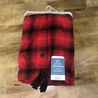 Nwt Men   s George Flannel Pajama Lounge Sleep Pant Red   Black Plaid Size Xl