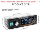 4 1in Single Din Car Media Player Touch Screen Radio Bluetooth Stereo Tf Aux Usb