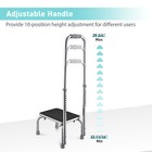 Medical Step Stool Non-skid Steel Footstool With Handle Support For Seniors Kids