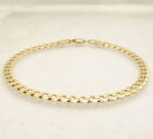 5 6mm Solid Curb Cuban Link Ankle Bracelet Anklet Real 10k Yellow Gold 