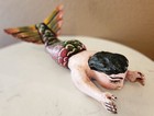 Vintage Mexico Mexican Folk Art Wood Swimming Mermaid Rare