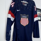Nike Usa Hockey Team 2014 Olympic Sochi Jersey Oshie  74 Iihf Large Navy 
