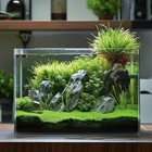 3 Gallon Glass Fish Tank Small Aquarium For Betta goldfish Snails shrimp