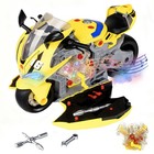 Motorcycle Toy With Engine Repair Kit For Kids Stem Construction Set Light Sound
