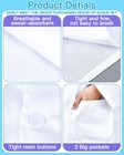 10 Pcs Lab Coat For Women Men  Long Sleeve White Lab Coat 3 Pocket