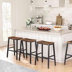 Hoobro Bar Stools Set Of 2 Bar Chairs Saddle Stools Kitchen Counter Stools