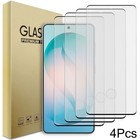4-pack For Samsung Galaxy Tempered Glass Screen Protector Guard Film Bubble Free