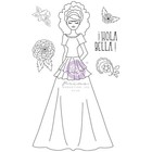 Julie Nutting - Milagros 6pc Doll Cling Stamp Prima Marketing Mixed Media 913557