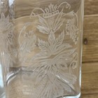 Vintage Etched Glass Apothecary Bottle Jar Decanter Uk 10 Pence Coin Cork Top