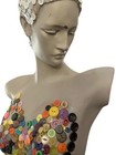 Unfinished Button Mosaic Bust Sculpture-dyi Mixed Media Art Project-large 21      