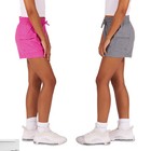 New Soybu Girls Shorts Pink Gray Grey 2-pack Elastic Waist Upf 50  Pockets Large