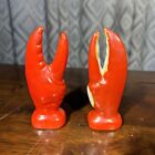 Vintage Lobster Claw Salt And Pepper Shakers Mid-century Japan Circa 1950 W cork