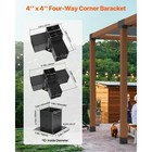 Uimoso 4x4 Pergola Bracket Kit 3 5x3 5 Inner  3-   4-way Brackets With Bases