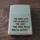 Vintage Vietnam War Zippo Rung Sat 67-68 Peace Love Floral Engraved Trench Art