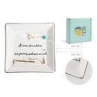 Home Smile Friends Gifts For Women Her Ring Trinket Dish Jewerly Tray-a White
