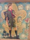 Norman Rockwell  62 Vtg Boy Scouts America Be Prepared Poster Gift Plaque Framed