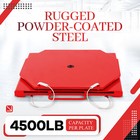 2pc Red Carbon Steel Wheel Alignment Turn Turntable Plate For Car Truck 2ton