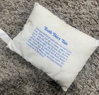 1990 Avon Tooth Fairy Fabric Pillow With Tooth Pocket Tale On Back 5x4  Vintage