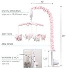  Pink Elephant Musical Crib Mobile For Baby Girls   Digital Music Box With 12 