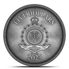 2025 2 Oz Antique Niue Silver Ghisi Shield Convex Concave Coin  box  Coa 