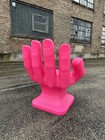 Neon Pink Left Hand Shaped Chair 32  Tall Adult 70s Retro Icarly New