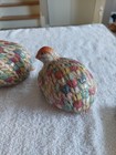 Vintage Quail Birds   2  Ceramic Handpainted