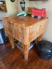 Antique Butcher Block Table