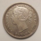 Canada 1858 Silver 20 Cent Canadian Coin Queen Victoria   925 Fine  Rare 