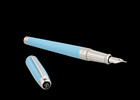 S t  Dupont Line D Large Palladium   Turquoise Fountain Pen  420017l  Nib
