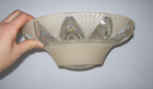 Vintage Art Deco 3 Hole Chain Ceiling Frosted Cream And Clear Glass Light Shade