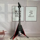 Electric Bass Guitar V Shape 4 String Black Basswood Body Rosewood Fretboard