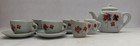 Vintage Porcelain Child   s Tea Set For 4  Butterfly Pattern Unbranded