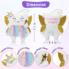 Tooth Fairy Pillow With Shiny Wings Embroidered Tooth Fairy Doll With Pocket