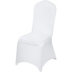 100 Pcs Stretch Chair Covers Spandex White Elastic Banquet Wedding Protector New