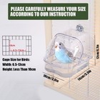 Bird Bath Box Parrot Bathing Tub For Finch Canary Lovebird Parakeet Cockatiel