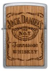 Zippo Jack Daniel s Woodchuck Brushed Chrome Windproof Pocket Lighter  48392